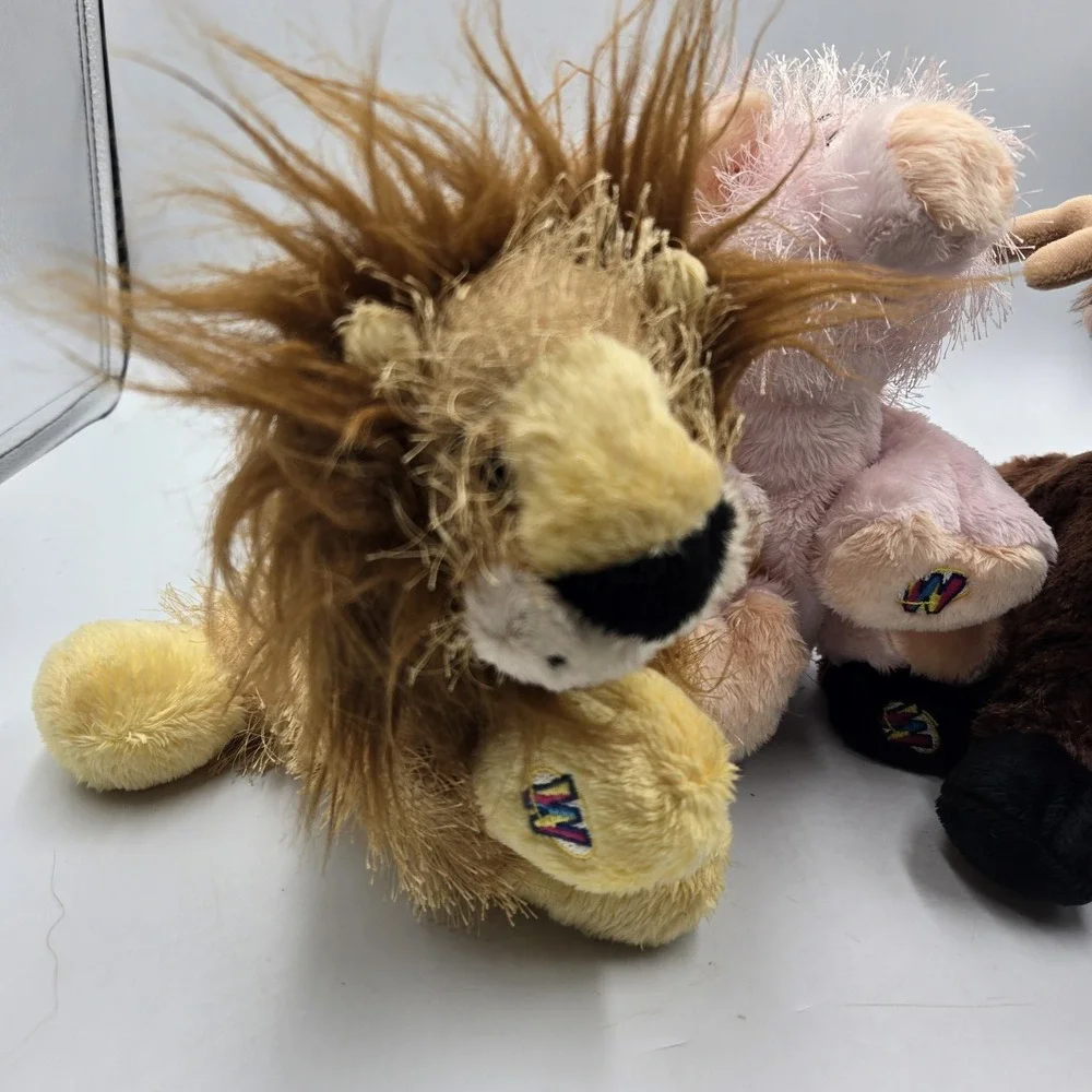 Ganz Webkinz Retired Lot Pig Moose Monkey Lion Stuffed Plush 8